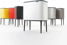 Кош за боклук Brabantia Bo Touch 651113, 11+23 л, Плавно и безшумно отваряне, Голям отвор, Сив