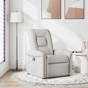 4015625 vidaXL Recliner Chair Cloud Grey Fabric