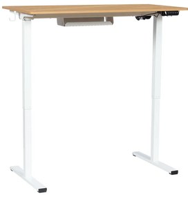 Ергономично регулируемо бюро Carmen CR- 4825, 73-121 см, Панел за управление, USB, Памет, Сензор против сблъсък, Бук/бял