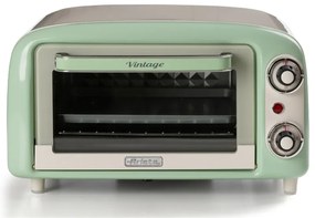 Електрическа фурна Ariete VINTAGE 3919/04, 800W, 10 л, 3 режима, До 230°C, Двойно термо стъкло, Таймер 60 мин, Зелен