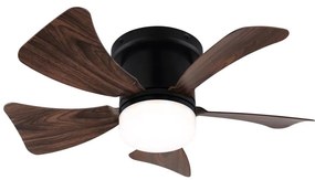 ZEVENTI - LED Димируем таванен вентилатор MUNDAKA LED/10W/230V кафяв + д.у.