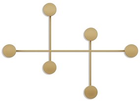 Метална стенна закачалка в златист цвят Dama-A – Kalune Design