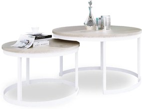 Комплект странични холни маси Calling-Leuko-Sonoma