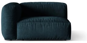 Тъмносин кадифен модул за диван (ляв ъгъл) Martina – Micadoni