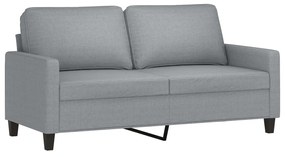 359163 vidaXL 2-местен диван, светлосив, 140 см, плат