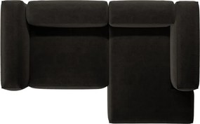 Черен ъглов диван (десен ъгъл) Bergamo – Cosmopolitan Design