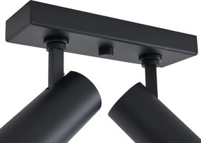 Модерна таванна лампа черна вкл. LED димируема 2-лампи - Tate