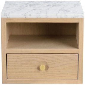 Нощно шкафче с плот от имитация на мрамор естествено Whitmore – Rowico