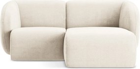 Бежов шенилов ъглов диван (десен ъгъл) Lani – Makamii