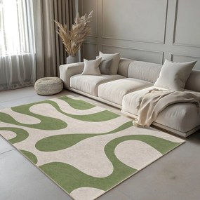 Зелен килим подходящ за пране 160x230 cm Matcha Latte – Mila Home