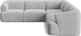 Светлосив ъглов диван от рипсено кадифе Campi – Cosmopolitan Design