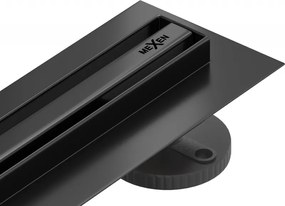Mexen Flat 360° Slim линеен въртящ се сифон 90 см, черен - 1741090