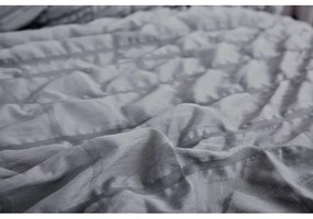 Черно-сиво крепово спално бельо за единично легло 140x200 cm Naomi – My House