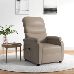 3073676 vidaXL Електрически стол реклайнер, капучино, изкуствена кожа