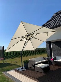 Голям градински чадър в бежово 3 x 4 м