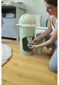 Зелено пластмасово кошче за пелени 25 l Whale – Kindsgut