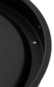 Класическа таванна лампа черна с опалово стъкло 30 см IP44 - Nohmi