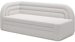 Кремав сгъваем/с място за съхранение диван от прежда с примки от букле ляв ъгъл 223 cm Fabillo – ELTAP