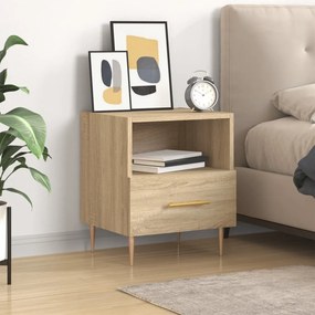 827410 vidaXL Нощно шкафче, дъб сонома, 40x35x47,5 см, инженерно дърво