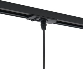 Modern railsysteem zwart met 3 hanglampen 1-fase - Iconic Lava