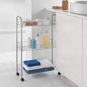 Мобилна стойка с 3 рафта Ascona Slim De Luxe, височина 84 cm - Metaltex