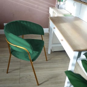 Кухненски стол Byron-Тъмно Зелено (4) парчета