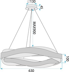 Лампа LED APP1802-CP Brush Gold