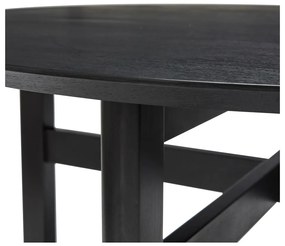 Черна кръгла трапезна маса ø 120 cm Fjord – Hübsch