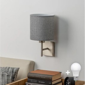 Eglo - LED  Стенно осветително тяло TUNJA 1xE27/60W/230V матов хром/сиво