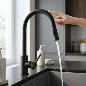Смесител за кухня Rea Fresh Touch Black Matt