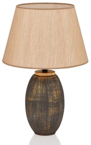 Сива/бежова настолна лампа с текстилен абажур (височина 46 cm) – Opviq lights