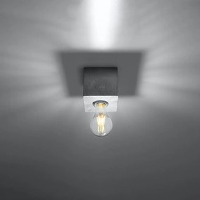 Сиво осветително тяло за таван 10x10 cm Gabi – Nice Lamps
