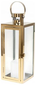 Декоративен фенер 49 см, златист