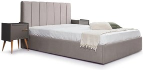 Тапицирано легло New York-Gkri Anoixto-150 x 200-Ξύλα Ελάτου