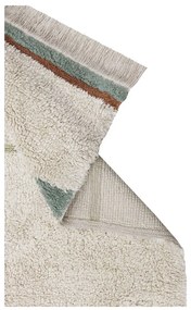 Син и кремав ръчно изработен памучен килим подходящ за пране 140x200 cm Lanes Vintage Blue – Lorena Canals