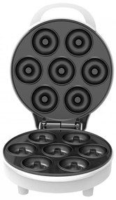 Уред за донъти Adler AD 3075, 1500W, 7 понички наведнъж, Незалепващи плочи, Бял