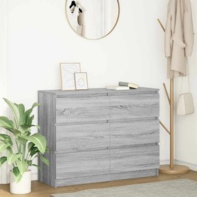 3328503 vidaXL Сайдборд, Сив сонома, 100x35x76 см, инженерно дърво