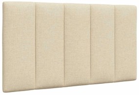 4019147 vidaXL Мека табла за легло, кремава, 90 см, плат
