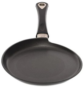 Тиган за палачинки AMT Gastroguss 124, 24 см, Алуминиева отливка, Незалепващо покритие Lotan®, До 240°C, Черен