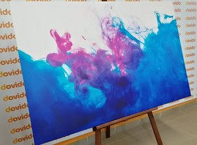 Картина на платно – Мастило в синьо-лилави нюанси