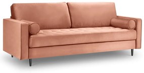 Розов кадифен диван , 219 см Santo - Milo Casa