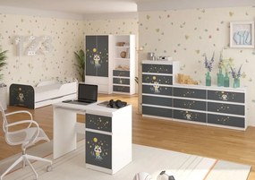 Тъмно креватче с нощно небе 180 х 90 см