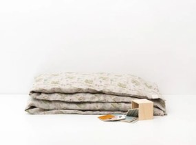 Детско бежово ленено платно Ботаника, 70 x 100 cm - Linen Tales