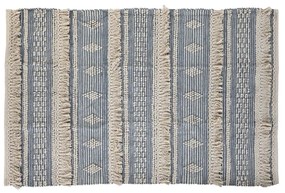 Килим DKD Home Decor 180 x 120 x 2 cm Син Памук Бял Boho