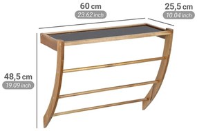 Стенна дървена поставка за кърпи в тъмно естествен цвят Fondi – Wenko