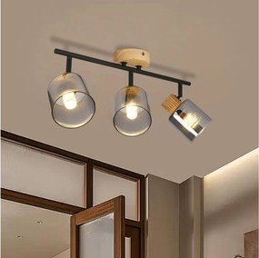 Brilagi - Точково осветително тяло HYGGE 3xE14/15W/230V дърво/опушено