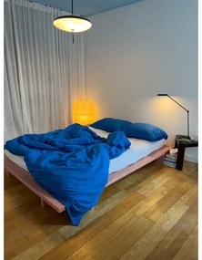 Светлорозово двойно легло от масивен бор с включена подматрачна рамка 140x200 cm Japan – Karup Design