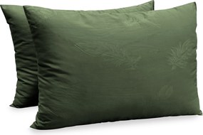 Сет луксозно одеяло и 2 възглавници зелен