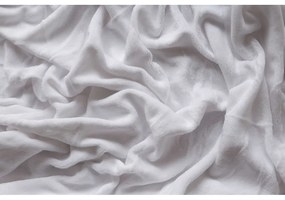 Бял разтеглив чаршаф от микроплюш 90x200 cm - Jerry Fabrics