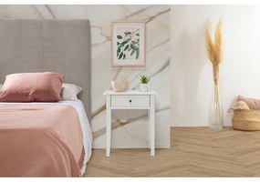 Нощно шкафче от бял бор Bart - Marckeric